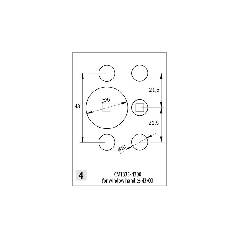 Głowica do wierceń pod zawiasy