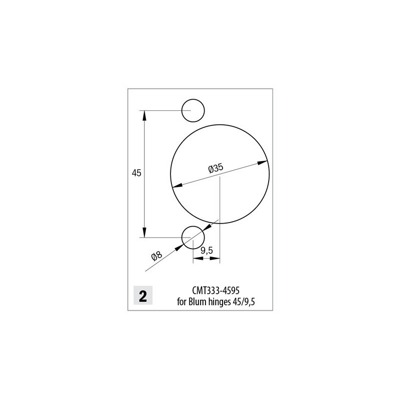 Głowica do wierceń pod zawiasy
