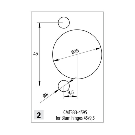 Głowica do wierceń pod zawiasy