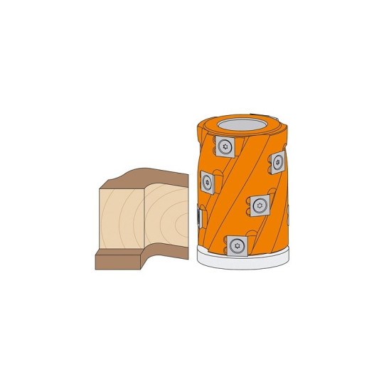 Głowica spiralna na płytki wymienne