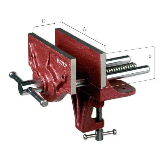 P540 Przenośne imadło stolarskie 15x5,5x12 cm