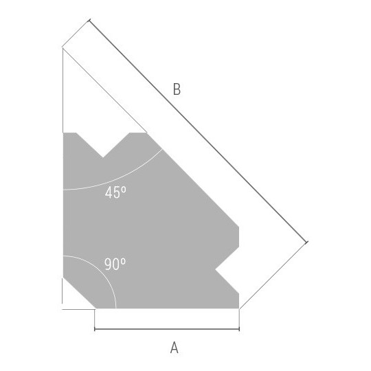 Kątownik magnetyczny 45-90 stopni mod.Q1