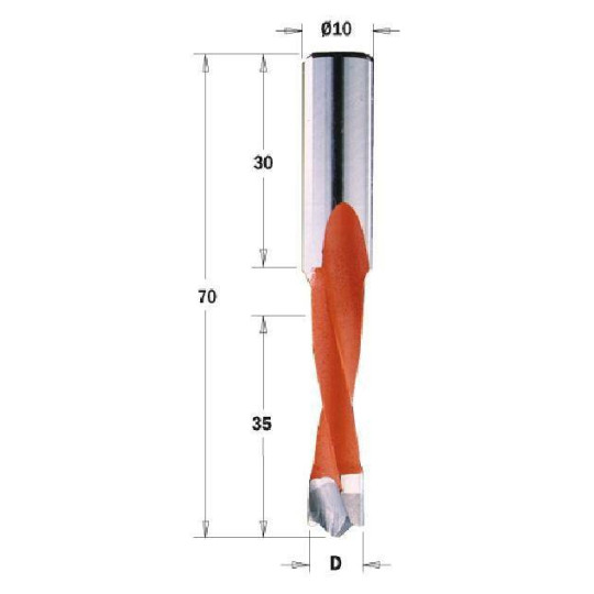 311.580.42 Wiertło NP HW D-8 I-45 L-70 S-10x19 LHXTREME-HW CMT