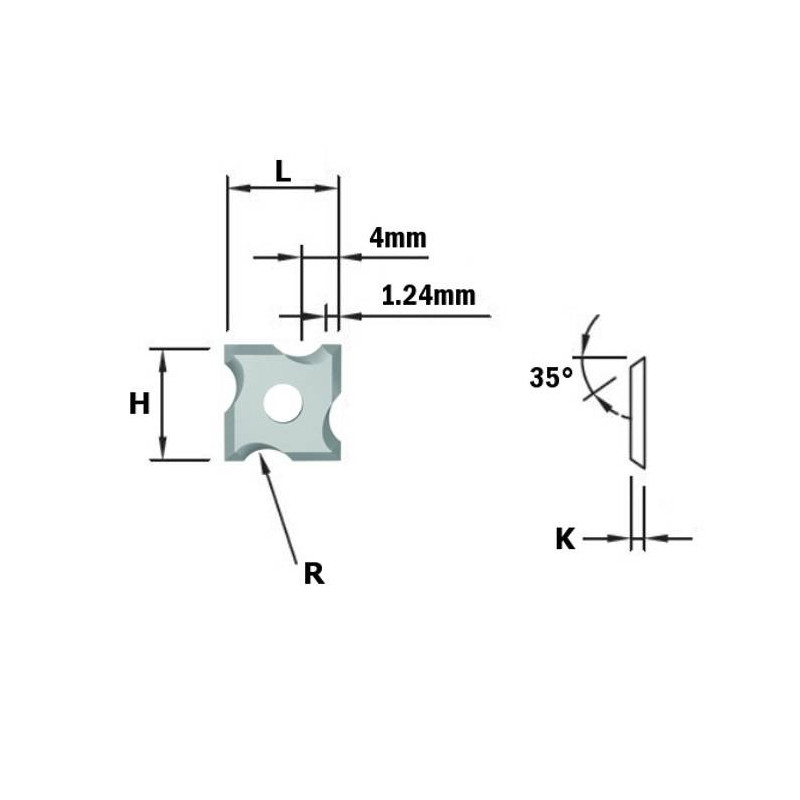 790.015.04 Płytki wymienne R-1,5 do 661.030.41 CMT