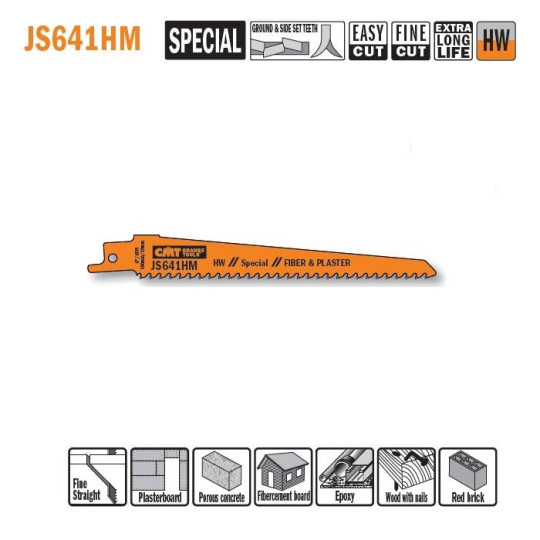 JS641HM-2 Piła szablasta L 150 I 130 H 19 K 1,25 TS -4,3 2 szt. CMT