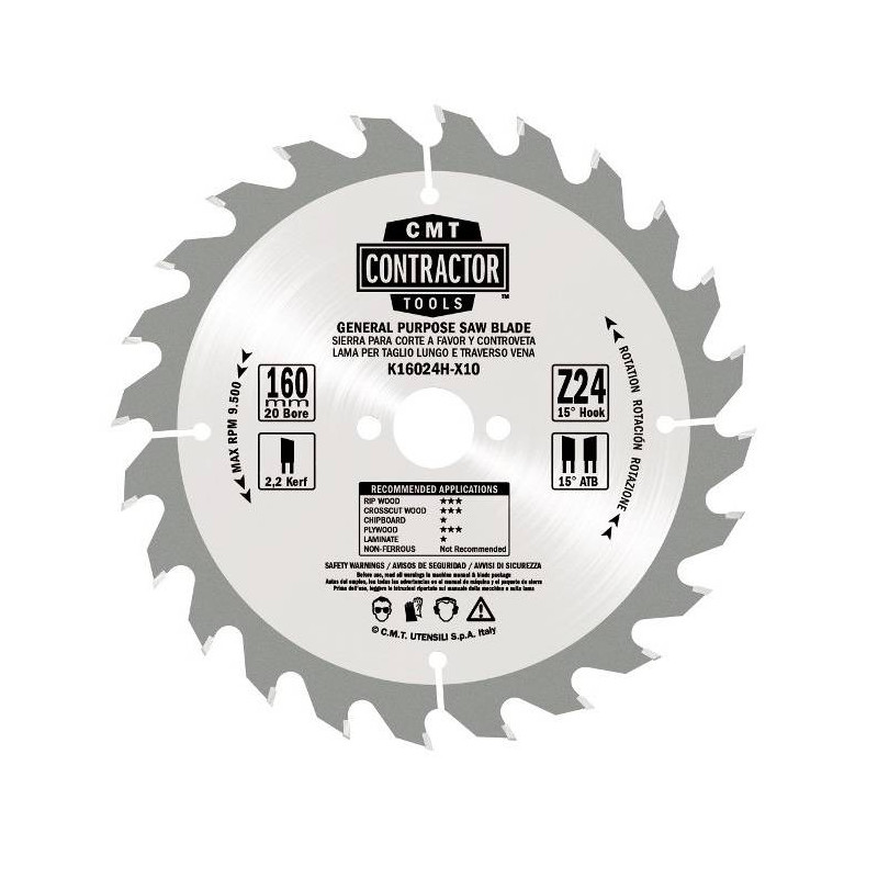 K216M-X03 Zestaw 3 pił tarcz HM D-216 1x K21624M + 2x K21648M CMT