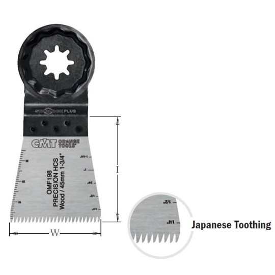 OMF198-X1 Brzeszczot oscylacyjny W-45 I-50 TS-1,75 TPI-14 1 szt. STARLOCK PLUS CMT