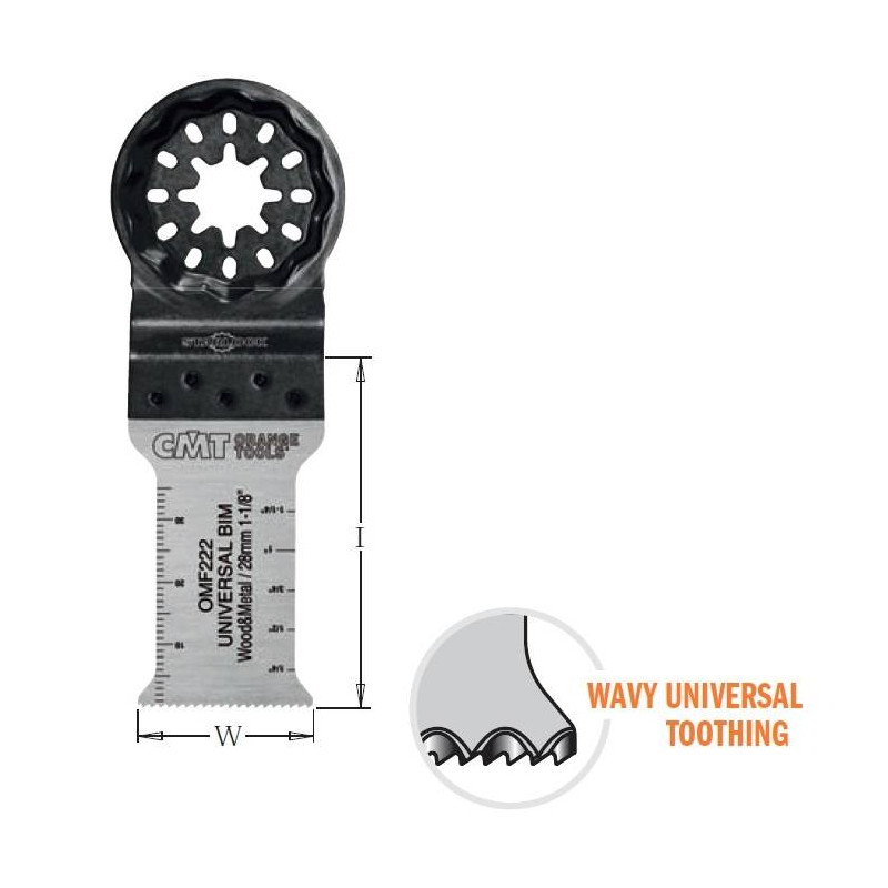 OMF222-X50 Brzeszczot oscylacyjny W-28 I-55 TS- 1,4 TPI-18 50 szt. STARLOCK CMT