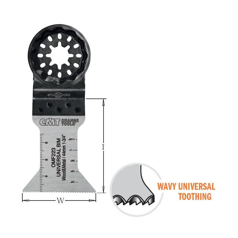 OMF223-X1 Brzeszczot oscylacyjny W-44 I-55 TS- 1,4 TPI-18 1 szt. STARLOCK CMT