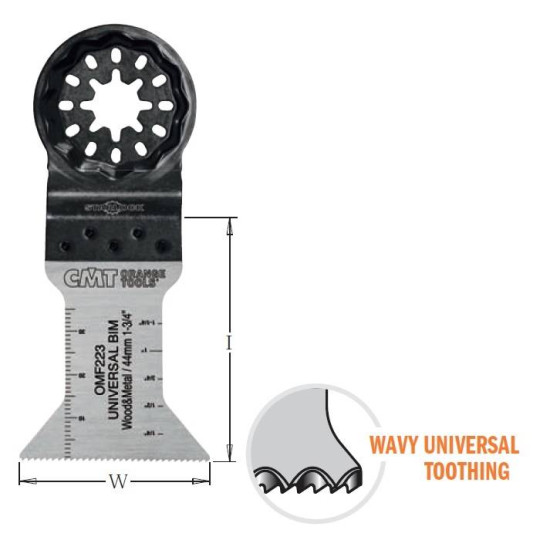 OMF223-X1 Brzeszczot oscylacyjny W-44 I-55 TS- 1,4 TPI-18 1 szt. STARLOCK CMT