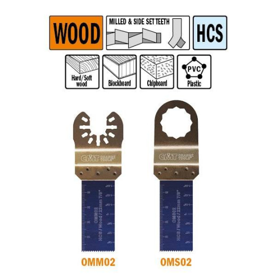 OMM02-X1 OMM02 Brzeszczot oscylacyjny W-22 I-48 TPI-18 1 szt. uchywt uniwersalny CMT