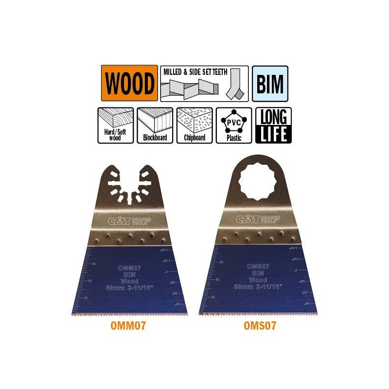 OMM07-X50 OMM07 Brzeszczot oscylacyjny W-68 I-40 TPI-18 50 szt. uchywt uniwersalny CMT