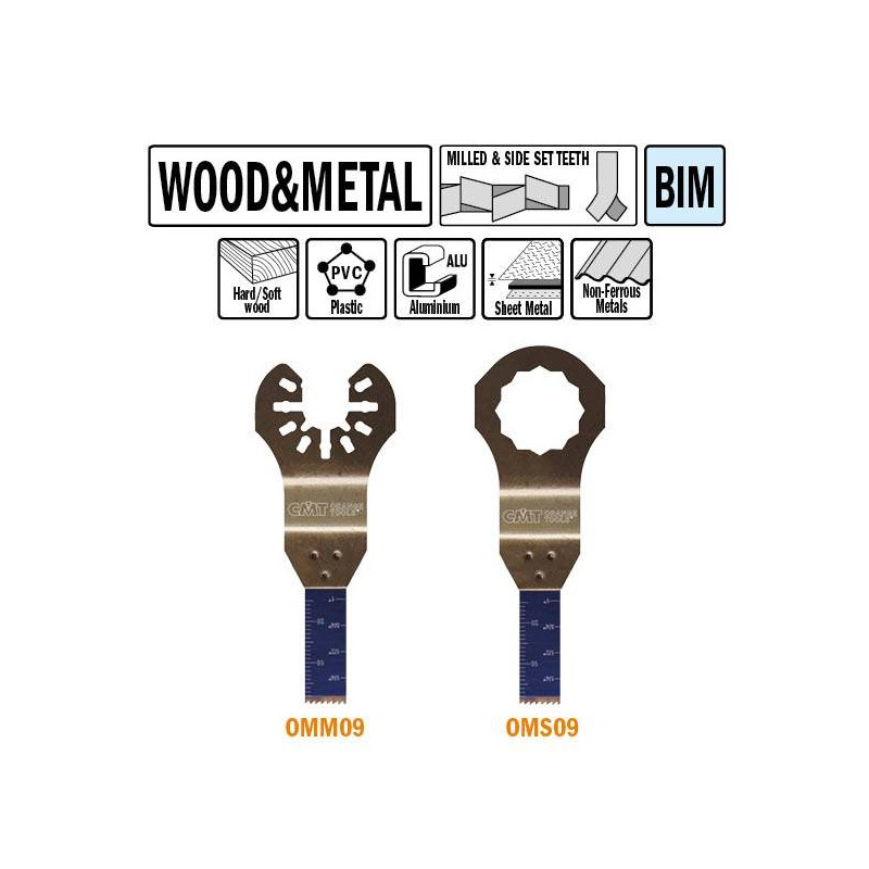 OMM09-X50 OMM09 Brzeszczot oscylacyjny W-10 I-28 TPI-18 50 szt. uchywt uniwersalny CMT