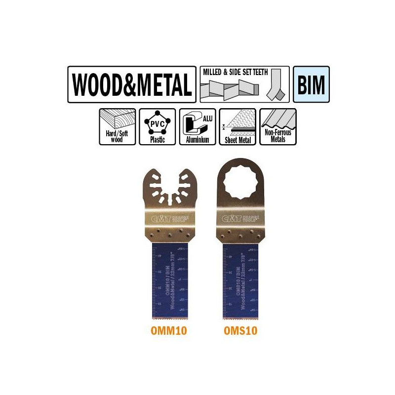 OMM10-X5 OMM10 Brzeszczot oscylacyjny W-22 I-48 TPI-18 5 szt. uchywt uniwersalny CMT