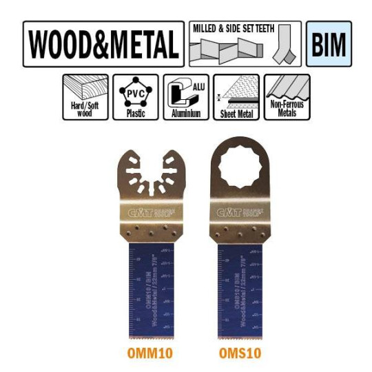 OMM10-X50 OMM10 Brzeszczot oscylacyjny W-22 I-48 TPI-18 50 szt. uchywt uniwersalny CMT