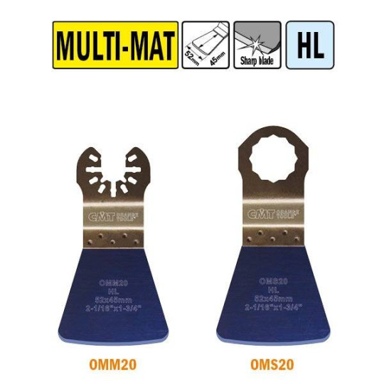 OMM20-X1 OMM20 Brzeszczot oscylacyjny W-52 I-45 1 szt. uchywt uniwersalny CMT