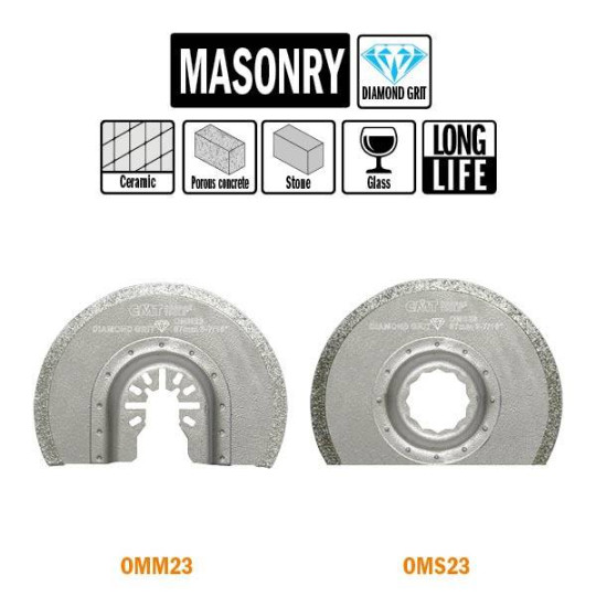 OMM23-X25 OMM23 Brzeszczot oscylacyjny W-87 K-1,6 25 szt. uchywt uniwersalny CMT