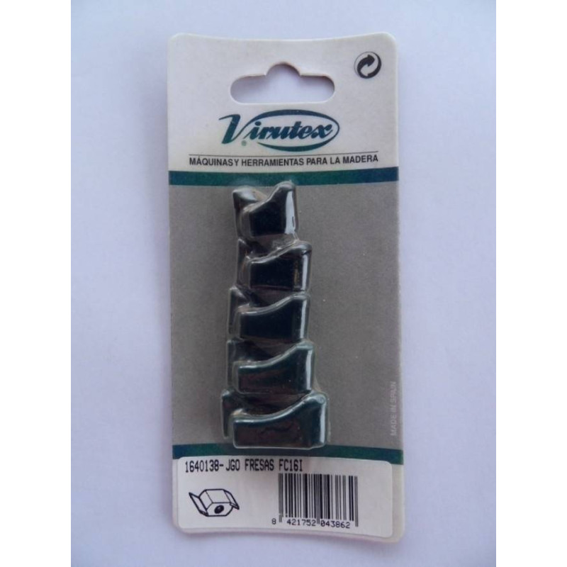 1640138 Zestaw dłut HM 18,21,23,25,30 do FC116U / FR129VB VIRUTEX