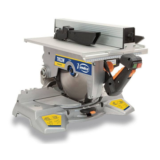 TM33W Ukośnica pilarka stołowa 1500W 3700RPM śred. tarcz. 300mm prowad. 57mm 20kg VIRUTEX