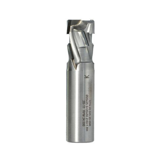 DTN.20.025.20.0SR Frez diamentowy Z2+1 D-20 I- 25 L- 90 S-20x50 RH6PCD+1HM H2,5 4 spirale korpus-STAL ITA TOOLS