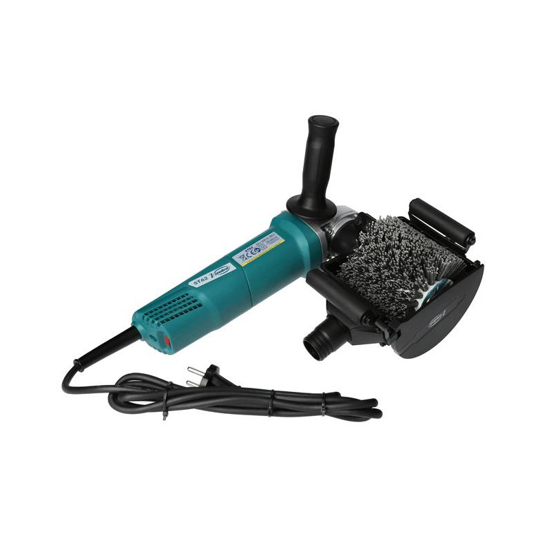 ST62 Satyniarka 1400W 4000 RPM Zestaw : szczotka nylonowa 120x100x19 mm + szczotka druciana 120x100x19 mm + walizka VIRUTEX